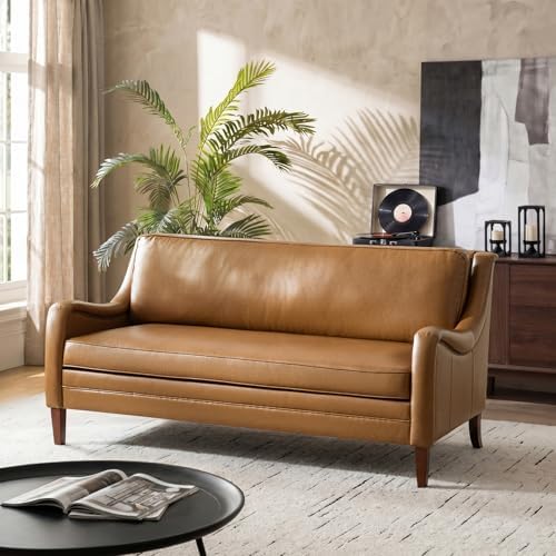 HULALA HOME Faux Leather Sofa by HULALAHOME