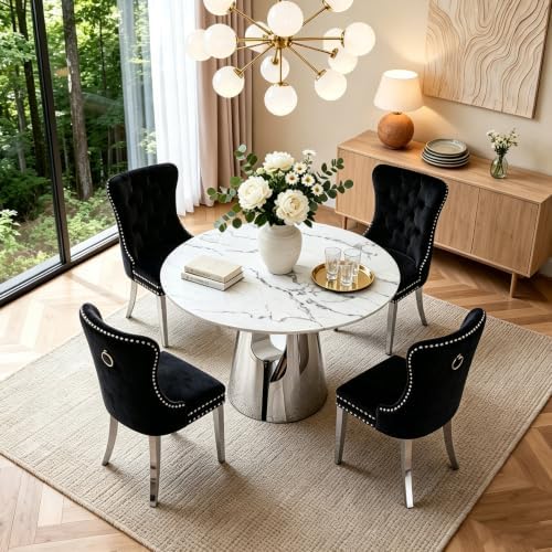 45” Round Dining Table Set For 4, Kitchen Table - Image 2