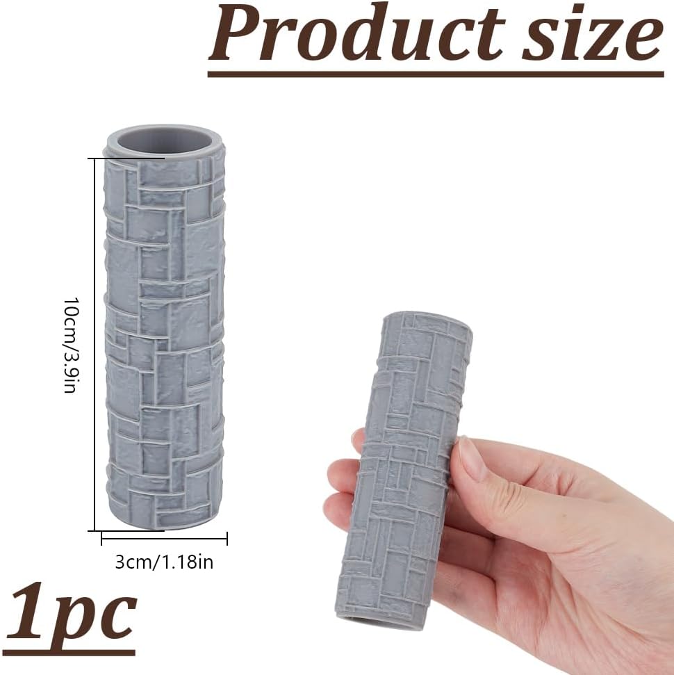 Topography Texture Roller Large Brick Clay Texture Rollers Geometric DIY Embossing Pottery Decortive Tool for Pathfinder, PRG, Miniatures, Tabletop Board Game Topography Accessory