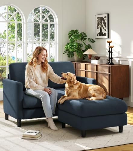 Welzona Loveseat Sofa with Ottoman by WelzonaDirect