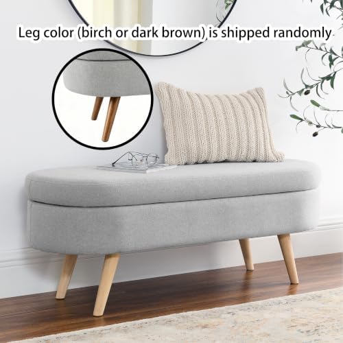 43.5" Ottoman with Storage, Storage Ottoman Bench with Safety Hinge, Bed End - Image 5