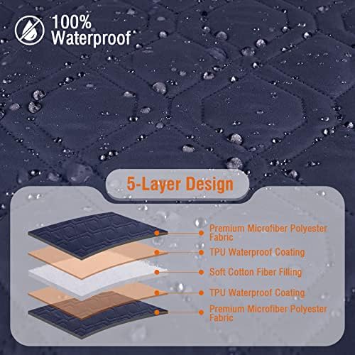 VANSOFY Sectional Couch Covers 100% Waterproof L Shaped Sofa Slipcover 3pcs - Image 5