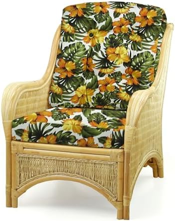 Jam Lounge Living Accent Armchair Natural Color, Natural Rattan Wicker Handmade - Image 3
