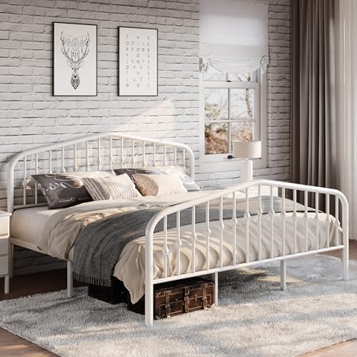 SHA CERLIN King Size Metal Bed Frame by SHACERLIN