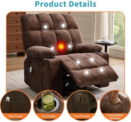 IDEALHOUSE Oversized Rocking Recliner Chair - Image 5