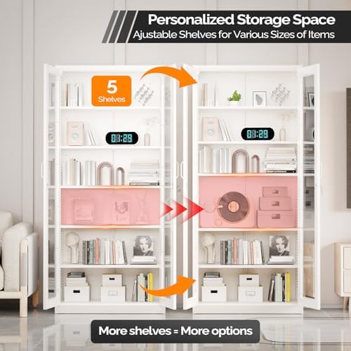 VINGLI Lockable Display Cabinet - Image 5
