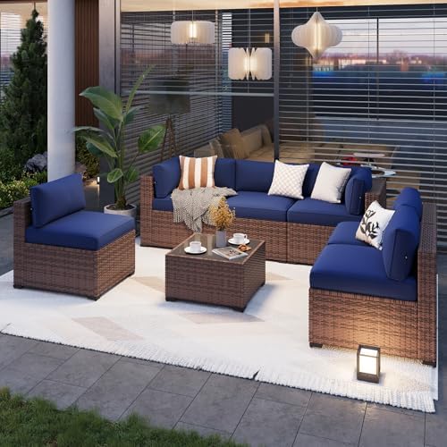 Aoxun Patio Furniture Sets, 7-Piece Outdoor Patio Furniture - Image 2