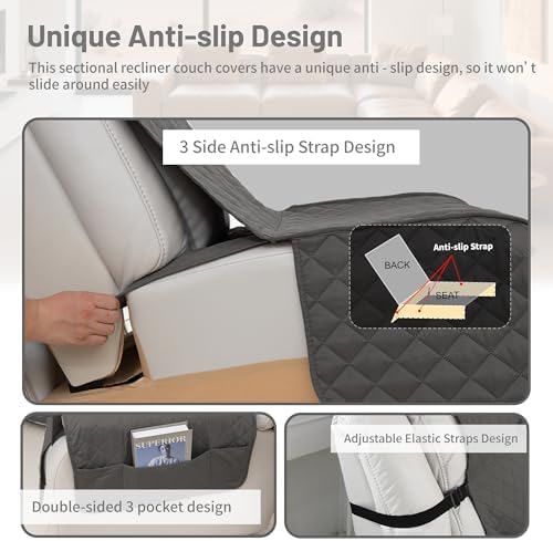 Waterproof Sectional Reclining Couch Covers L Shaped Recliner Sectional Sofa - Image 5