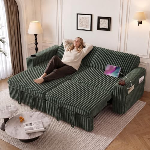 Vipbear 91" Sectional Sleeper Sofa by VipbearLiving