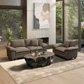 HERA'S HOUSE 2 Pieces Modular Loveseat Couch and Chair Set Setional Sofa by HERASHOUSE