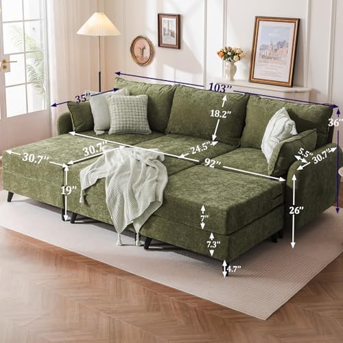 Rexulqo 104'' Modular Sectional Sofa - Image 6
