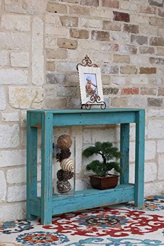 Doug and Cristy Designs Turquoise Rustic Entry Way Table 36" L - Image 2
