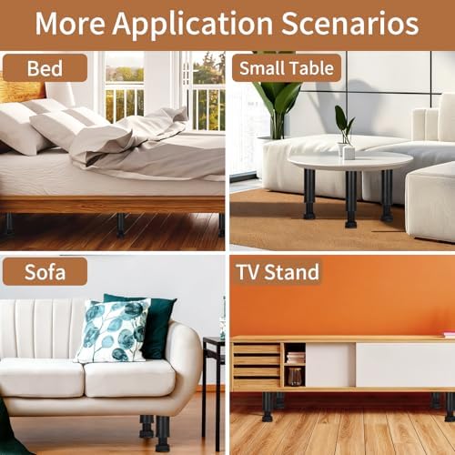 8Pcs Metal Adjustable Height Bed Support Legs - Image 7