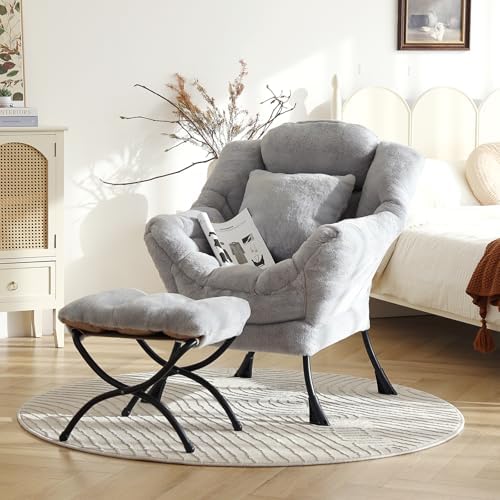 Lazy Chair with Ottoman, Comfy Reading Chair - Image 2