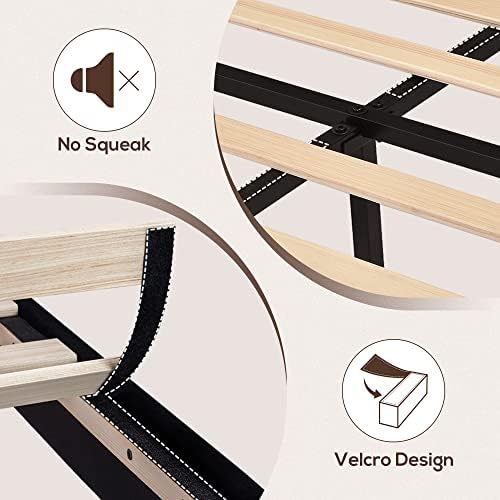 WEEWAY Full Size Velvet Bed Frame - Image 6