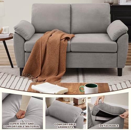 Convertible Sectional Sofa Set, Linen 3 Seater Sofa and Loveseat Set - Image 5