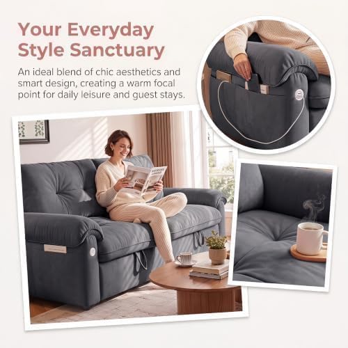77" Convertible Queen Sofa Bed - Image 7