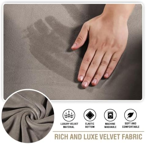 H.VERSAILTEX Stretch Velvet 2 Piece T Cushion Sofa Slipcovers - Image 5