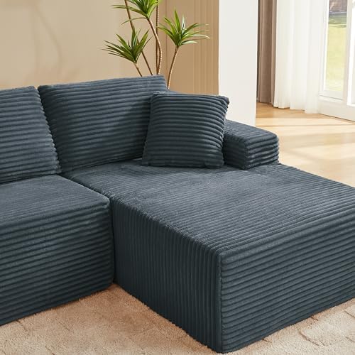 L Shaped Cloud Sectional Sofa for Living Room Boneless Couches - Image 6