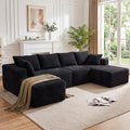 118" U Shaped Boneless Couches for Living Room, Modular Sectional Sofa by TEKIROSE