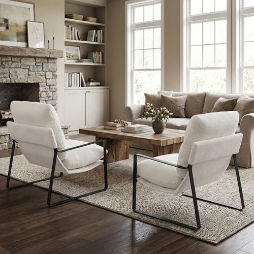 LukeAlon Modern Sherpa Accent Armchair - Image 3
