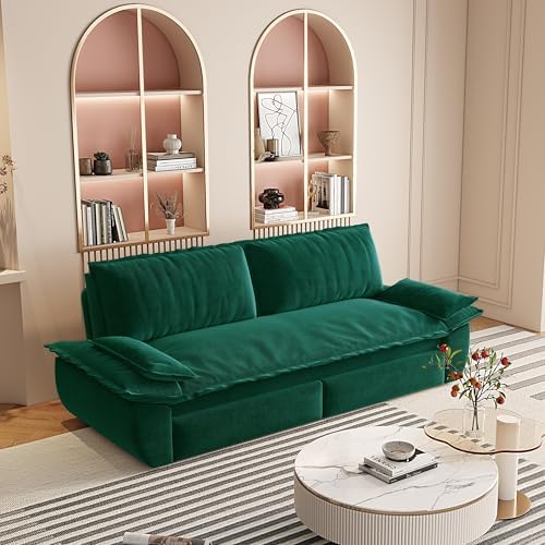 73.2" Futon Sofa Bed Queen Size, 3-in-1 Convertible Sleeper Sofa - Image 2