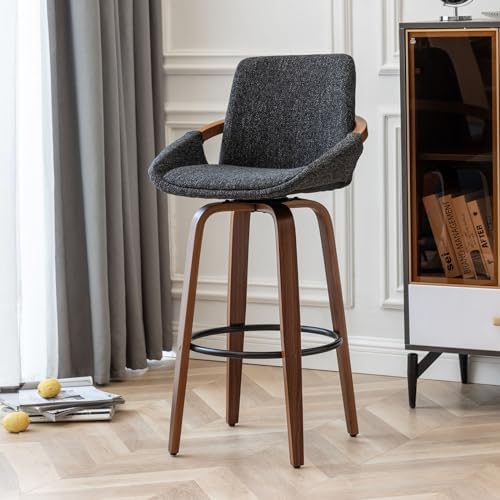 LUNLING 25.6" Counter Height Barstools Mid Century Modern Retro Bar Chairs - Image 2
