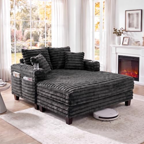 Amsleekey 64" Oversized Chaise Lounge Chair by Amsleekey