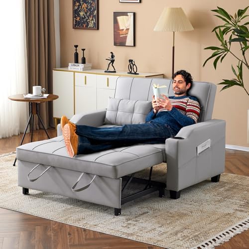 VINGLI Convertible Loveseat Sleeper Sofa Bed, Pullout Couch - Image 2