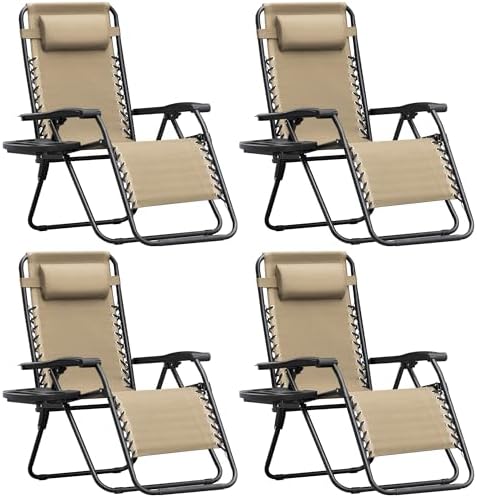 Homall Zero Gravity Chair Patio Folding Lawn Outdoor Lounge Gravity Camp by Homall
