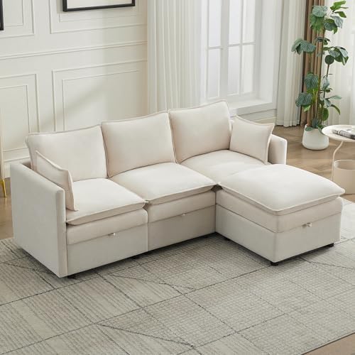 80" Sectional L Shape Sofa by Abbrevi