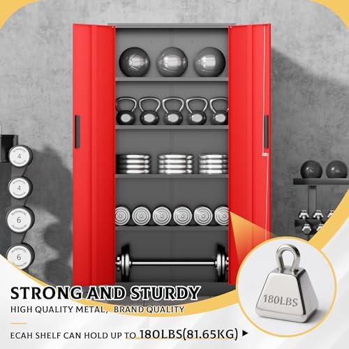 SUNCROWN 72" Metal Storage Cabinet - Image 5