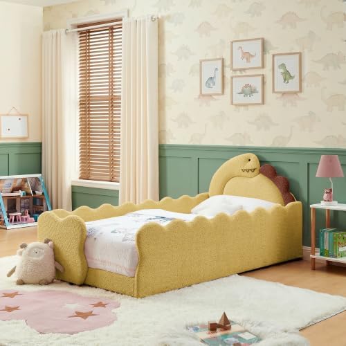 KEIKI Twin Size Boucle Platform Bed - Image 3