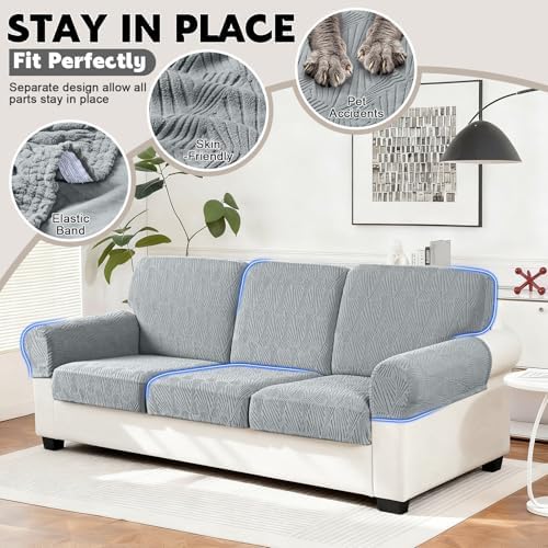 VANSOFY Stretch Couch Cushion Covers - Image 4