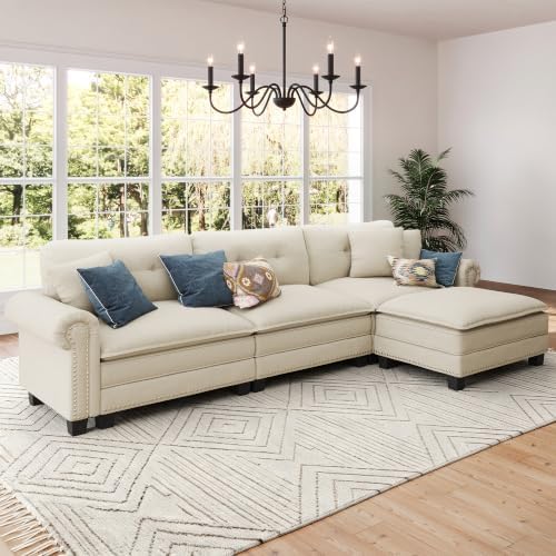 SUNSHINE VALLEY 116" Oversized Modular Sectional Couch L Shaped Living Room by SUNSHINEVALLEY