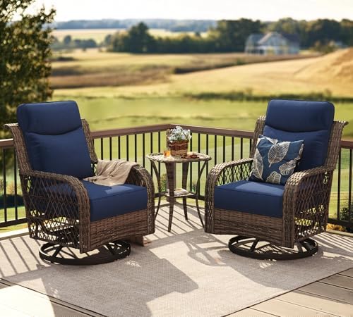 PIZZELLO 3 Piece Outdoor Swivel Chairs by PIZZELLO
