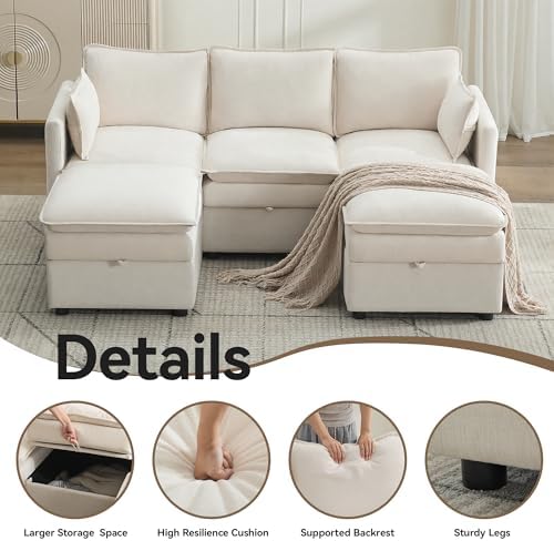 80" Cloud Modular 3 Seater Sofa - Image 5