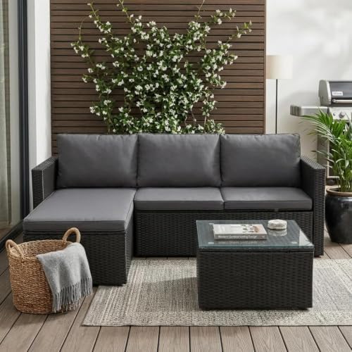 JAMFLY 3-Piece All-Season Wicker Patio Sectional Sofa Set - Image 3
