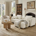 3 Piece Modern Couch Set, Sofa&Swivel Accent Chair&Ottoman by FaratiHome