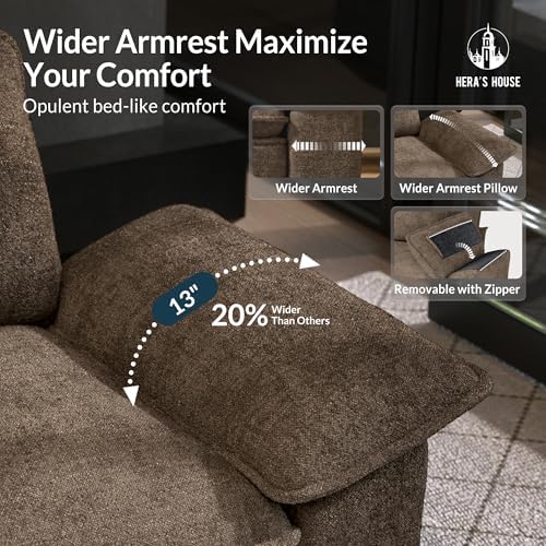 HERA'S HOUSE 2 Pieces Modular Loveseat Couch and Chair Set Setional Sofa - Image 3