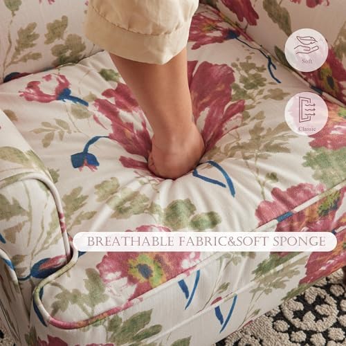 YOLENY Floral Accent Chair, High Back Upholstered Armchair - Image 6
