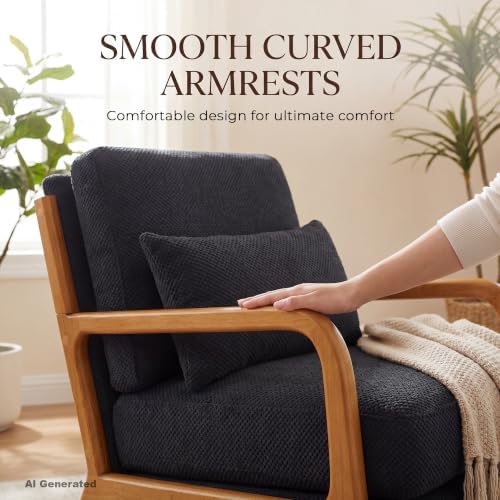 Mid Century Modern Accent Chairs Set of 2, Armchair - Image 7