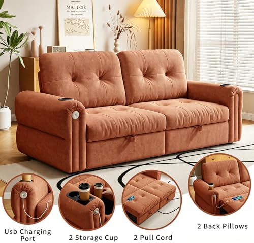 77" Convertible Queen Sofa Bed - Image 4