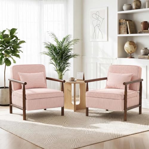 HRVEOCEI Pink Accent Chair - Image 3