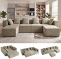 130" Modular Sectional Cloud Couch, U Shaped Sofa by Easilive