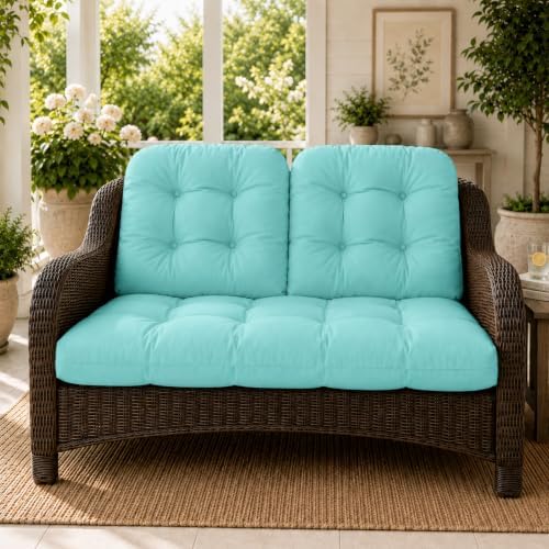 All Weather Outdoor Wicker Chair Cushions of 3 Pieces, Waterproof Outdoor by Tycdiose