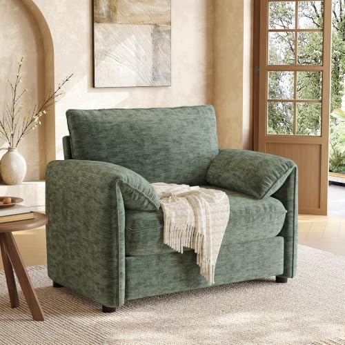 ONBRILL Oversized Accent Chair, 41 Inch Chenille Fabric Armchair by ONBRILL
