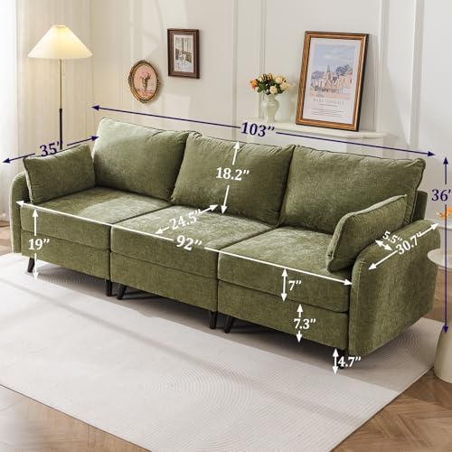 Rexulqo 104'' Modular Sectional Sofa - Image 6