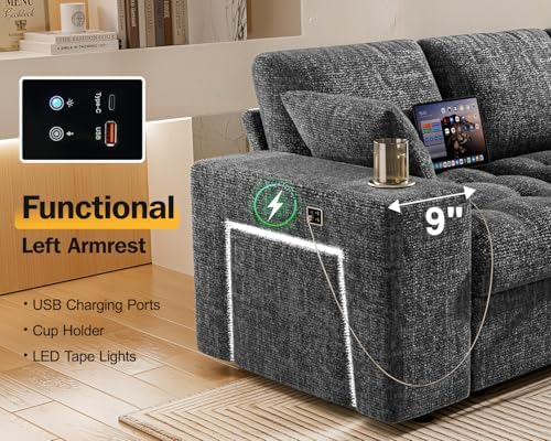 Vipbear 111" Modular Sectional Sleeper Sofa - Image 7