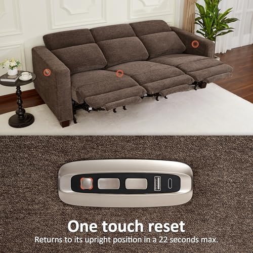 MCombo 85.4'' Zero Wall Hugger Power Recliner Sofa - Image 6